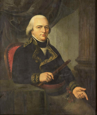 Portrait of Pieter Gerardus van Overstraten, Governor-General of the Dutch East Indies, Adriaan de Lelie (attributed to), 1802 - 1820 Canvas Print