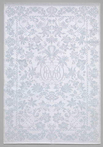 Napkin of linen damask with a flower pattern and Rutgers and Block, anonymous, c. 1875 - c. 1900 Canvas Print