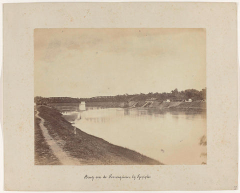 Bridge over the Porrong River at Tjepiples / near Modjokerto, anonymous, 1880 - 1888 Canvas Print