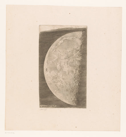 Last quarter of the moon, Claude Mellan, 1635 - 1688 Canvas Print