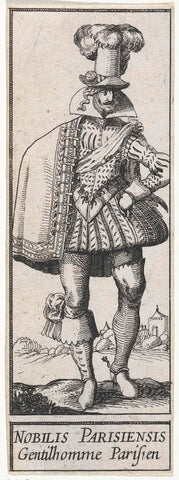 Nobleman from Paris, Claes Jansz. Visscher (II), 1618 Canvas Print