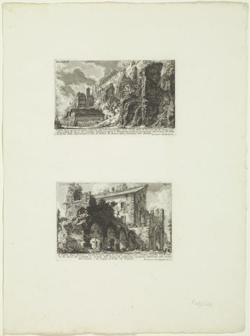 Ruins and the Aqua Claudia in Rome, Giovanni Battista Piranesi, c. 1756 - c. 1757 Canvas Print