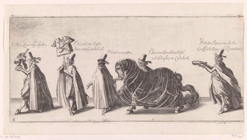 The funeral procession (plate 8), 1615, Simon Frisius, 1615 Canvas Print