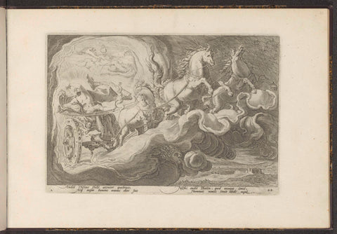 Phaëthon drives the car of its father, Hendrick Goltzius (workshop or), 1728 Canvas Print