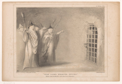 Cartoon with Daniel O'Connell in prison, John Doyle, 1844 Canvas Print