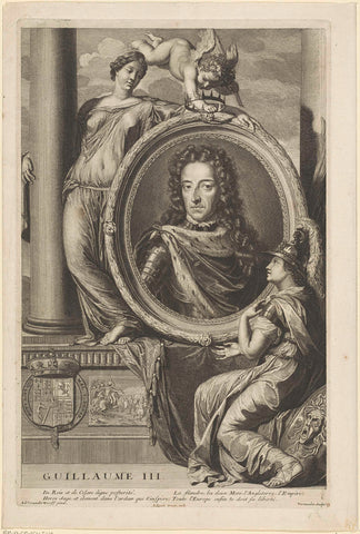 Portrait of William III, Prince of Orange, Vermeulen, 1688- 1749 Canvas Print