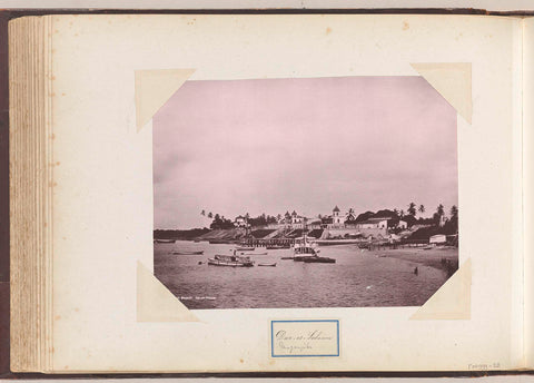 View of ships off the coast of Dar es Salaam, anonymous, 1897 Canvas Print