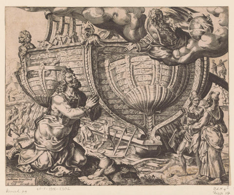 God Commands Noah to Build the Ark, Cornelis Cort, c. 1558 - c. 1560 Canvas Print