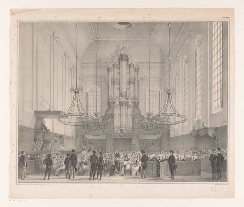 Celebration in the Lutheran church in The Hague attended by the Royal family, Jan Dam Steuerwald, in or before 1826 - 1833 Canvas Print