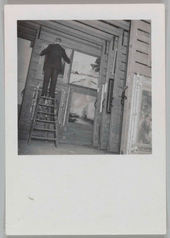 The collection of paintings on shelves at the evacuation, 1939 - 1941 Canvas Print