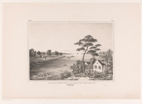 Dutch factorij on the island of Hirado (Firato), Ludwig Michael Nader, 1832 - 1852 Canvas Print