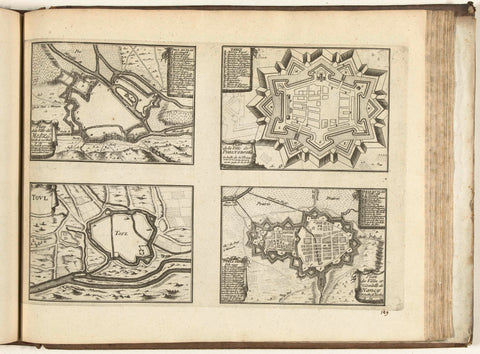 Maps of Metz, Phalsbourg, Toul and Nancy, 1726, anonymous, 1726 Canvas Print