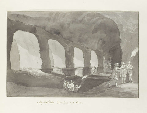 Basement of the Amphitheatre of Catania, Louis Ducros, 1778 Canvas Print