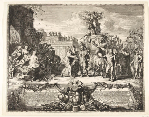 Allegory on the Restoration of Utrecht, 1673, Romeyn de Hooghe, 1674 Canvas Print