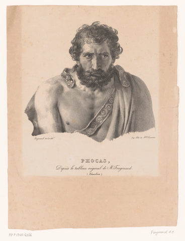 Portrait of emperor Flavius Phocas, Alexandre Evariste Fragonard, 1824 - 1826 Canvas Print