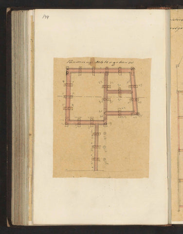 Foundation of a rear building, Willem Springer jr., c. 1864 Canvas Print