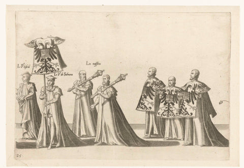 Part of the procession, no. 25, Joannes van Doetechum (I), 1619 Canvas Print