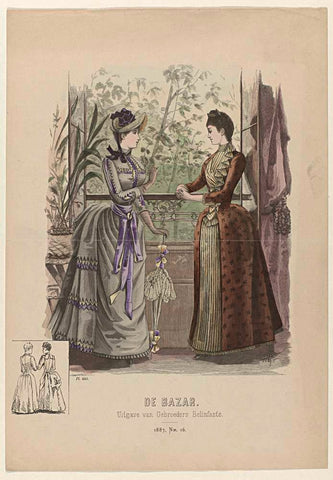 De Bazar, 1887, Nr. 16, Pl. 692, anonymous, 1887 Canvas Print