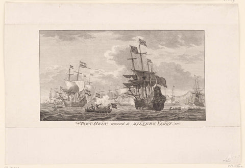 Conquest of the Silver Fleet by Piet Hein, 1628, anonymous, 1787 - 1788 Canvas Print