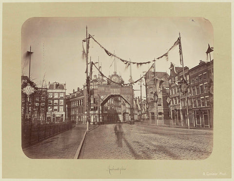 Triumph gate on Rembrandtplein, 1879, Albert Greiner, 1879 Canvas Print