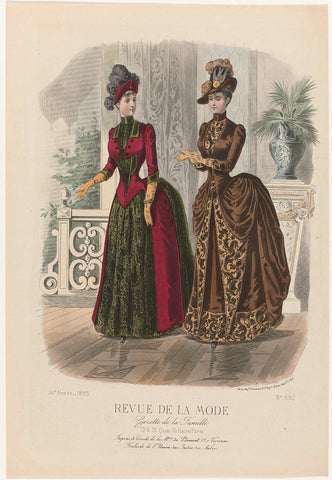 Revue de la Mode, Gazette de la Famille, Sunday, April 5, 1885, 14th Year, No. 692: Jupons & Corsets (...), A. Chaillot, 1885 Canvas Print