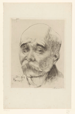 Portrait of Georges Clemenceau, Albert Besnard, 1917 Canvas Print