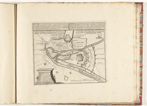 Map of Liège, ca. 1701-1713, Abraham Allard, 1702 - 1714 Canvas Print