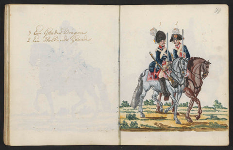 Uniforms of Gardes, S.G. Casten, 1795 - 1796 Canvas Print