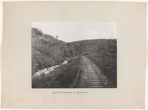 View in the ravine of the Tjihanjoean, anonymous, 1880 - 1888 Canvas Print