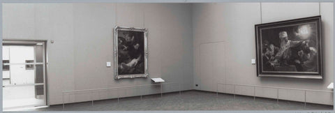 Room with two paintings, on the left a door, c. 1991 - c. 1992 Canvas Print