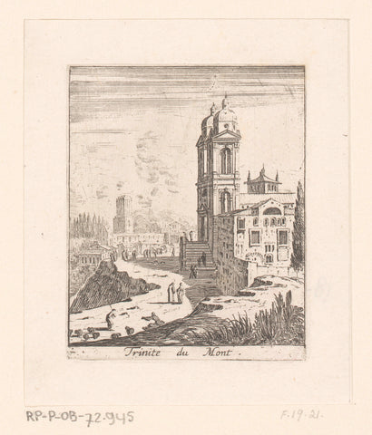 View of Trinité-du-Mont, Israel Silvestre, 1631 - 1661 Canvas Print