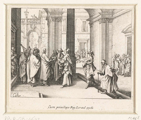 Christ argues with the Pharisees about paying taxes, Jacques Callot, 1635 Canvas Print