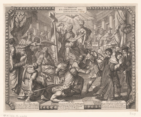 Retreat of the Jansenists, Abraham Bosse, 1654 Canvas Print