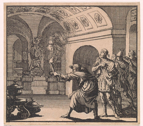 Herod in David's grave, Jan Luyken, 1698 Canvas Print