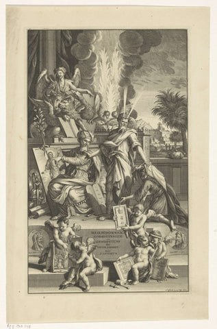 Ezekiel and Moses, prophets of the Old Testament, Jan Goeree, 1726 Canvas Print