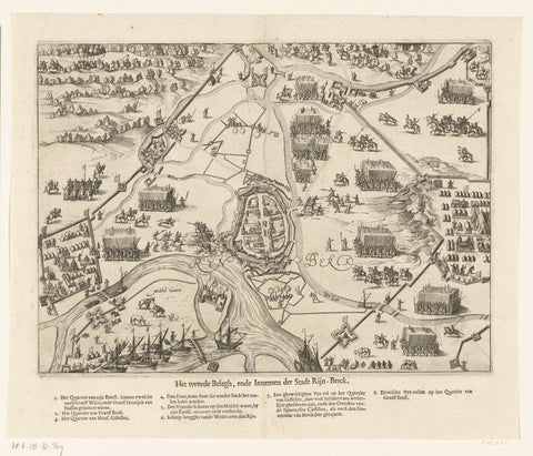 Siege and capture of Rheinberg by Maurice, 1601, Bartholomeus Willemsz. Dolendo (attributed to), 1610 Canvas Print