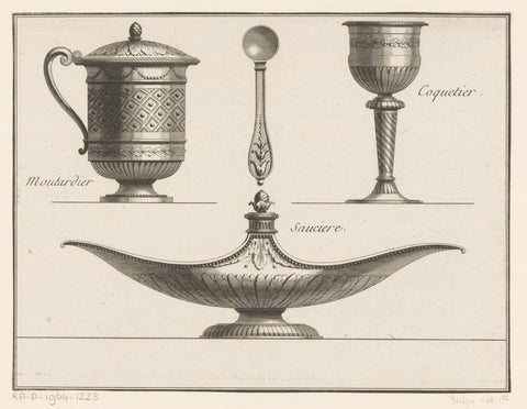 Mustard pot, eggshell and sauskom, de Saint-Morien, , 1789 Canvas Print