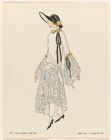 Gazette du Bon Ton, 1921 - No. 10 : Sketch No XV, anonymous, 1921 Canvas Print