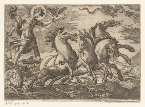 Vuur, Antonio Tempesta, 1565 - 1630 Canvas Print