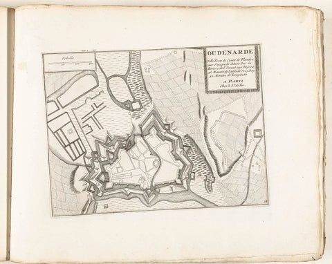 Map of Oudenaarde, c. 1702, anonymous, 1702 - 1703 Canvas Print