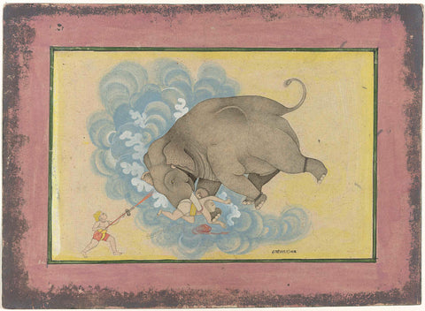 Wilde olifant, anonymous, 1740 - 1760 Canvas Print