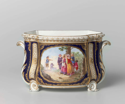 Flower vase (Courteille bowl), Manufacture de Sèvres, 1760 Canvas Print