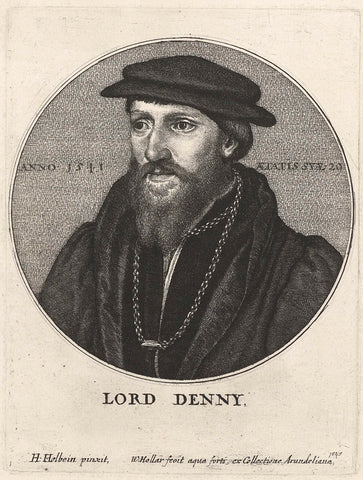 Portrait of Sir Anthony Denny, Wenceslaus Hollar, 1647 Canvas Print