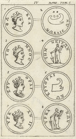 Eight medals, IV, Jan Luyken, 1679 Canvas Print