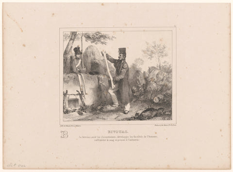 Soldatenkamp, Nicolas Toussaint Charlet, 1835 Canvas Print