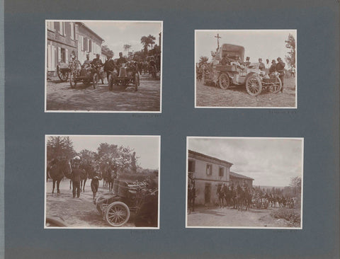 Cavalry at a car in France, anonymous, 1902 Canvas Print