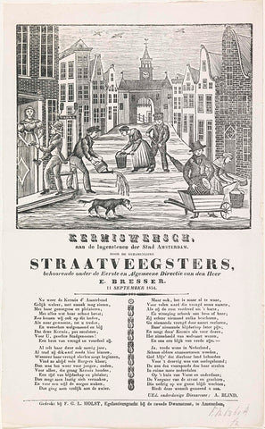 Kermisprent van de Amsterdamse straatveegsters, 1854, anonymous, 1854 Canvas Print