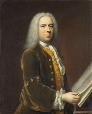 Portrait of a Man, probably Cornelis Troost (1696-1750), Balthasar Denner, 1737 Canvas Print