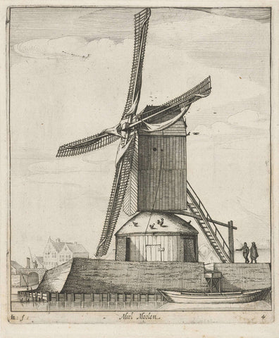 Meelmolen, c. 1625, Dirk Eversen Lons, 1631 Canvas Print