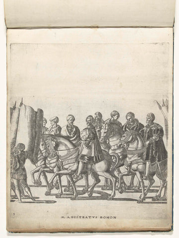 Standard bearers and magistrates, plate 3, Nicolaas Hogenberg, 1615 - 1620 Canvas Print